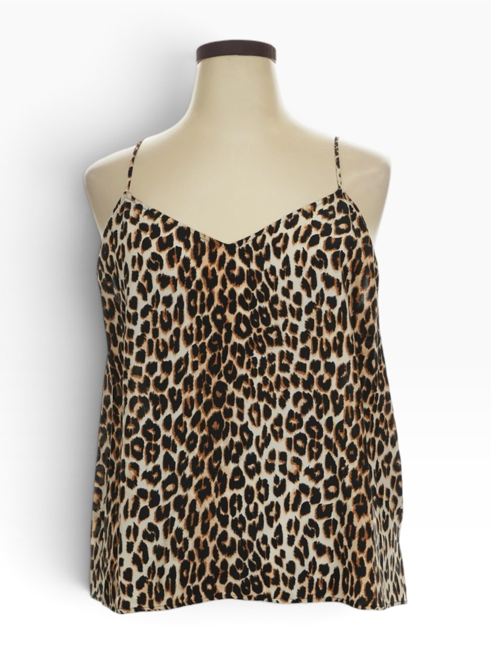 Equipment Femme Layla Cami 1X Leopard 100% Silk Tank Top NWT